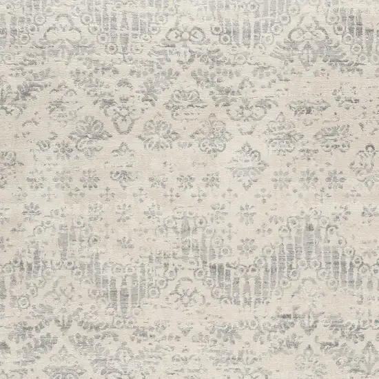 Ivory Distressed Ikat Pattern Area Rug Photo 3