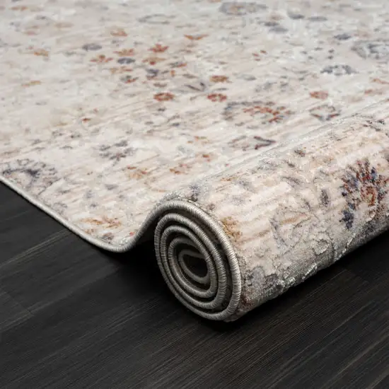 Ivory Floral Area Rug Photo 5