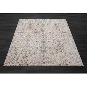 Photo of Ivory Floral Area Rug