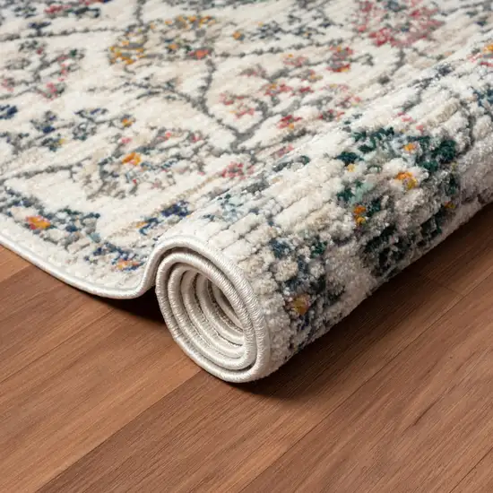 Ivory Floral Area Rug Photo 9