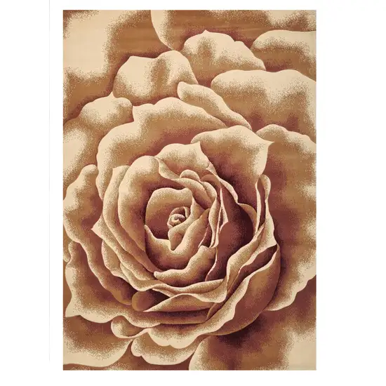 Ivory Floral Indoor Area Rug Photo 2