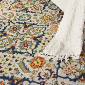 Photo of Ivory Floral Power Loom Area Rug