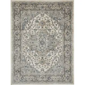 Photo of Ivory Floral Power Loom Area Rug