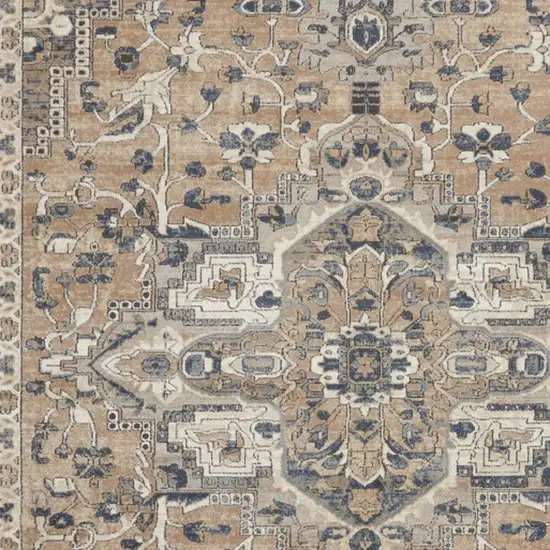 Ivory Floral Power Loom Area Rug Photo 8