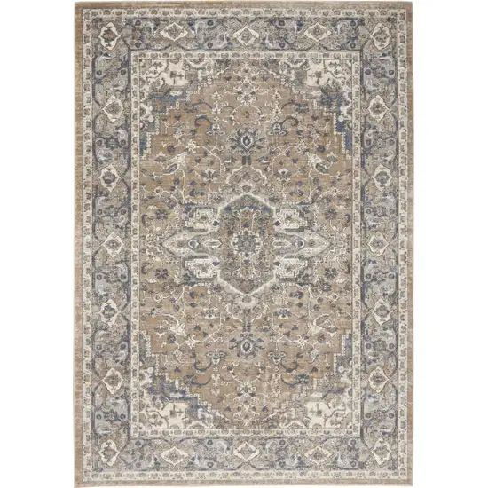 Ivory Floral Power Loom Area Rug Photo 7