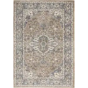 Photo of Ivory Floral Power Loom Area Rug