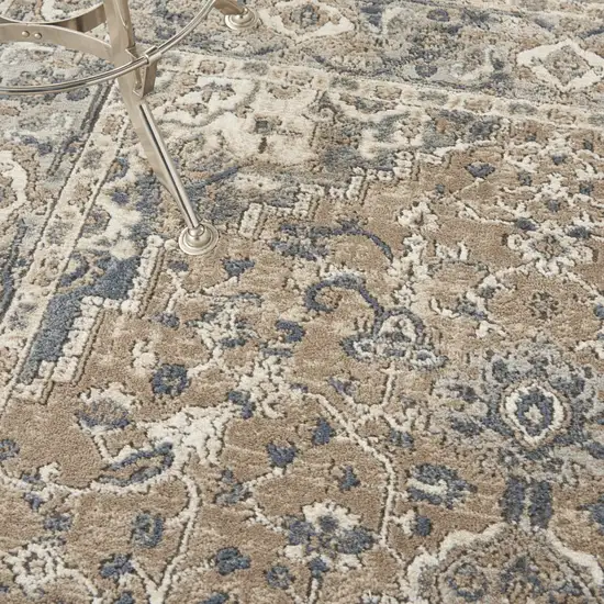 Ivory Floral Power Loom Area Rug Photo 6