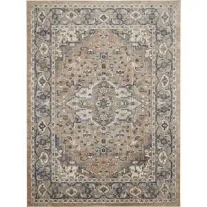 Photo of Ivory Floral Power Loom Area Rug