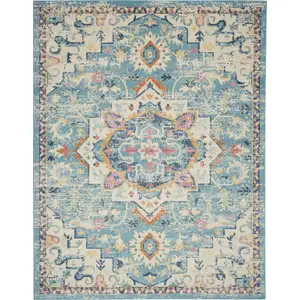 Photo of Ivory Floral Power Loom Area Rug