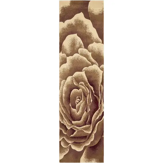 2' X 8' Ivory Floral Runner Rug Photo 1