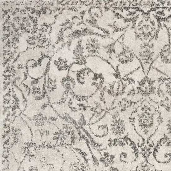 Ivory Floral Vines Area Rug Photo 3