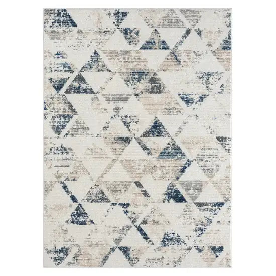 Ivory Geometric Area Rug Photo 1