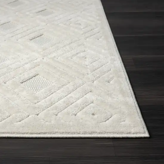 Ivory Geometric Area Rug Photo 5