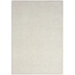 Photo of Ivory Geometric Area Rug