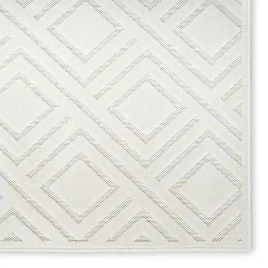 Ivory Geometric Area Rug Photo 4