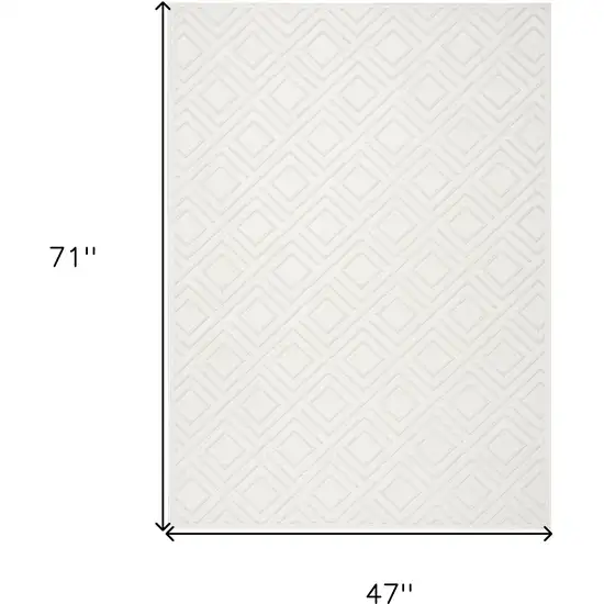 Ivory Geometric Area Rug Photo 3