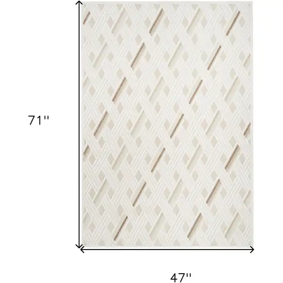 Ivory Geometric Area Rug Photo 3