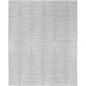 Photo of Ivory Geometric Hand Woven Area Rug