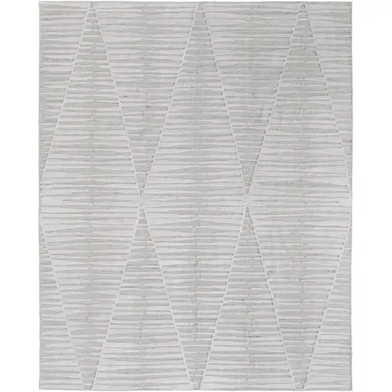 Ivory Geometric Hand Woven Area Rug Photo 4