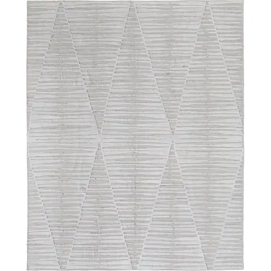 Ivory Geometric Hand Woven Area Rug Photo 6