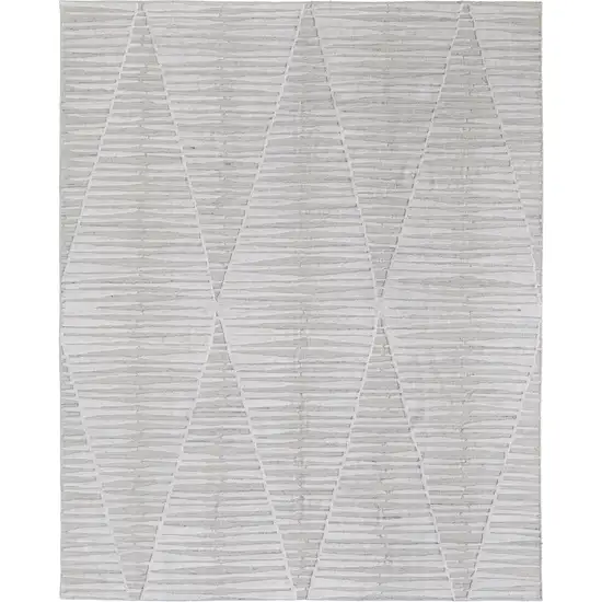 Ivory Geometric Hand Woven Area Rug Photo 4