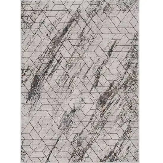 Ivory Geometric Pattern Area Rug Photo 2