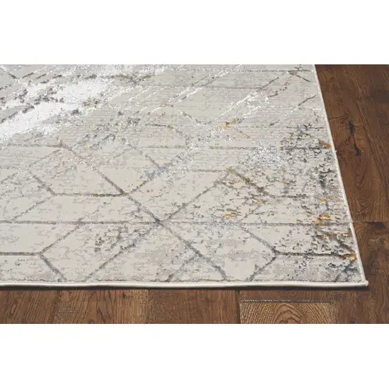 Ivory Geometric Pattern Area Rug Photo 2