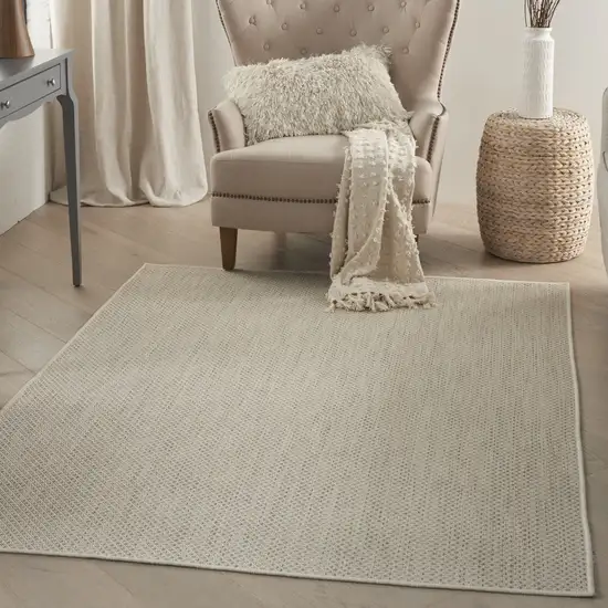 Ivory Geometric Power Loom Area Rug Photo 8