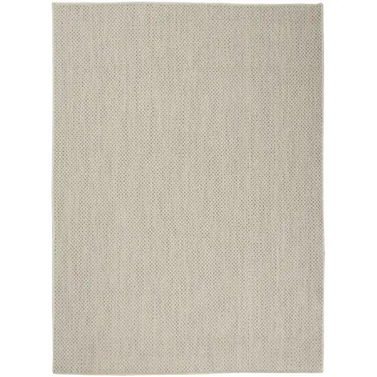 Ivory Geometric Power Loom Area Rug Photo 5