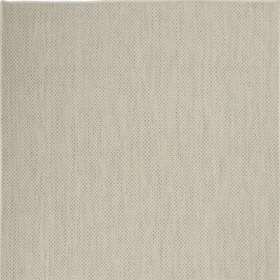 Ivory and Silver Indoor Outdoor Area Rug Photo 5