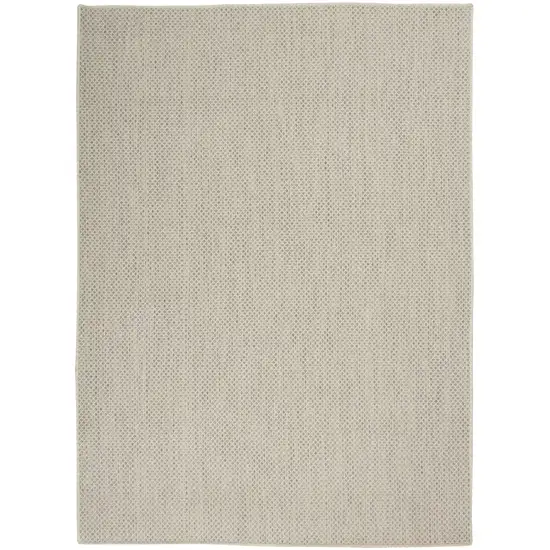 Ivory and Silver Indoor Outdoor Area Rug Photo 2