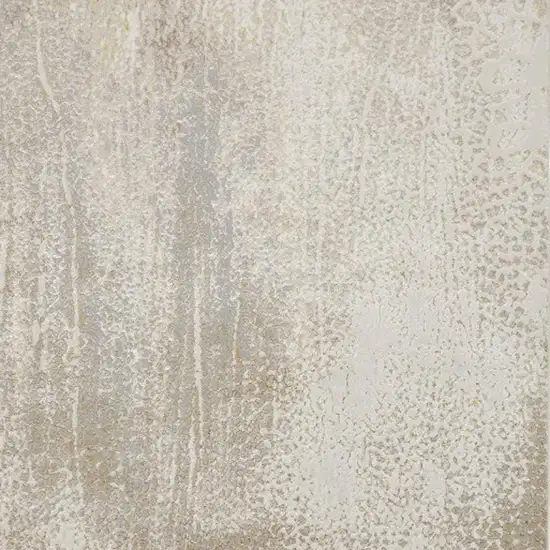 Ivory Gray And Gold Abstract Stain Resistant Area Rug Photo 4