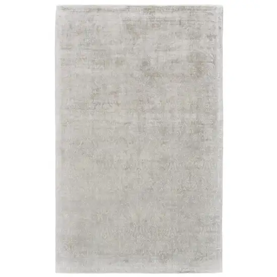 Ivory Gray And Tan Abstract Hand Woven Area Rug Photo 1