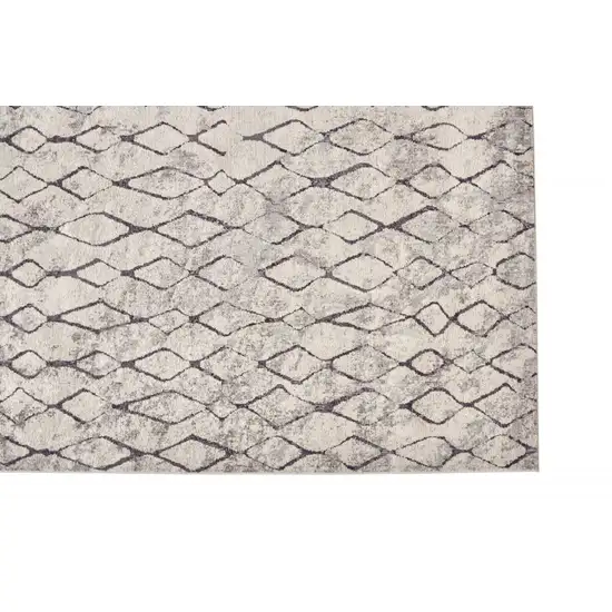 Ivory Gray And Taupe Abstract Stain Resistant Area Rug Photo 2