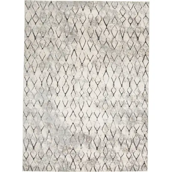 Ivory Gray And Taupe Abstract Stain Resistant Area Rug Photo 1