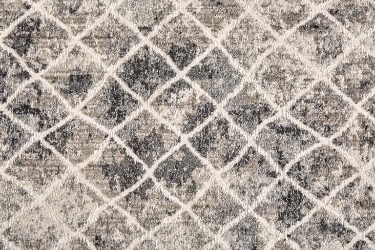 Ivory Gray And Taupe Abstract Stain Resistant Area Rug Photo 5