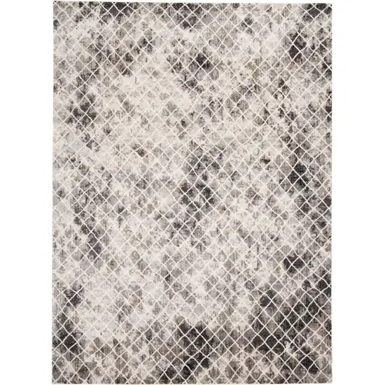 Ivory Gray And Taupe Abstract Stain Resistant Area Rug Photo 1