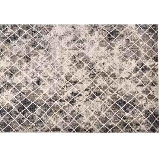 Ivory Gray And Taupe Abstract Stain Resistant Area Rug Photo 4