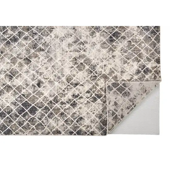 Ivory Gray And Taupe Abstract Stain Resistant Area Rug Photo 2