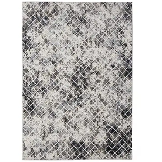 Ivory Gray And Taupe Abstract Stain Resistant Area Rug Photo 2