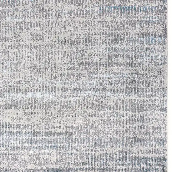 Ivory Gray and Blue Abstract Power Loom Area Rug Photo 9