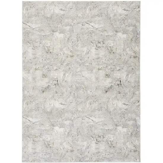 Ivory Gray and Brown Abstract Non Skid Area Rug Photo 2