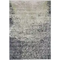 Photo of Ivory Gray and Green Abstract Power Loom Area Rug