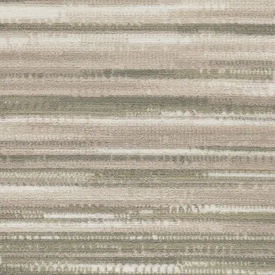 Ivory Green and Gray Striped Area Rug Photo 7