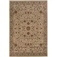 Photo of Ivory Green and Red Oriental Area Rug