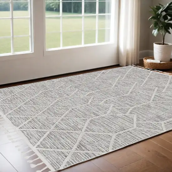 Ivory Geometric Area Rug Photo 2