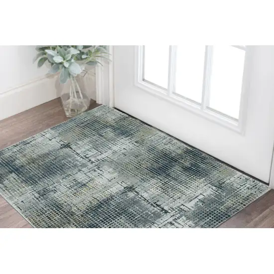 3' X 5' Ivory Grey Machine Woven Abstract Dots Indoor Area Rug Photo 1