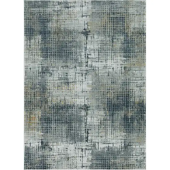 3'X5' Ivory Grey Machine Woven Abstract Dots Indoor Area Rug Photo 2