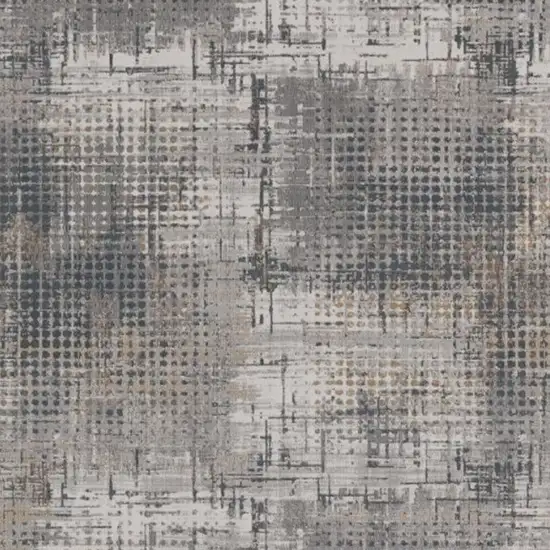 Ivory Navy and Gray Abstract Area Rug Photo 5