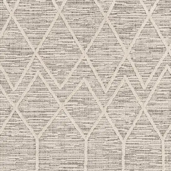 Ivory Grey Machine Woven Geometric Indoor Area Rug Photo 4